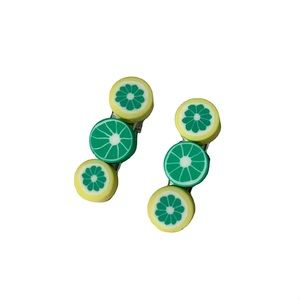 Handmade Lemon Lime Hair Clips